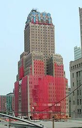 Damaged building at Ground Zero