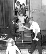 Preschoolers on train