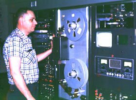 Wes Skinner and videotape machine