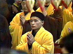 Monk praying