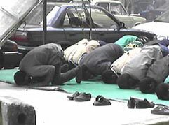 Cairo men in prayer