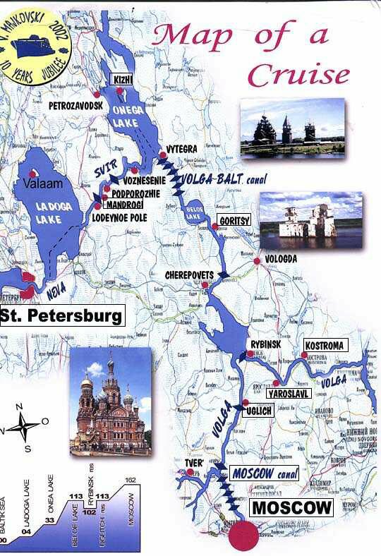 Russian cruise map